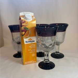 Four Mexican water glasses